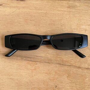 vintage unique retro style sick dope black rectangle sunglasses